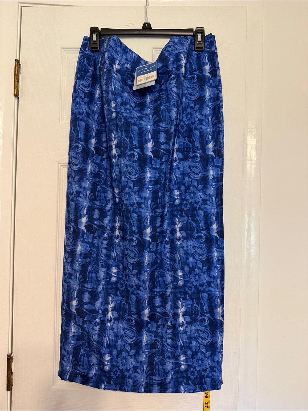 Ripskirt Hawaii Blue Floral Paisley Maxi Skirt